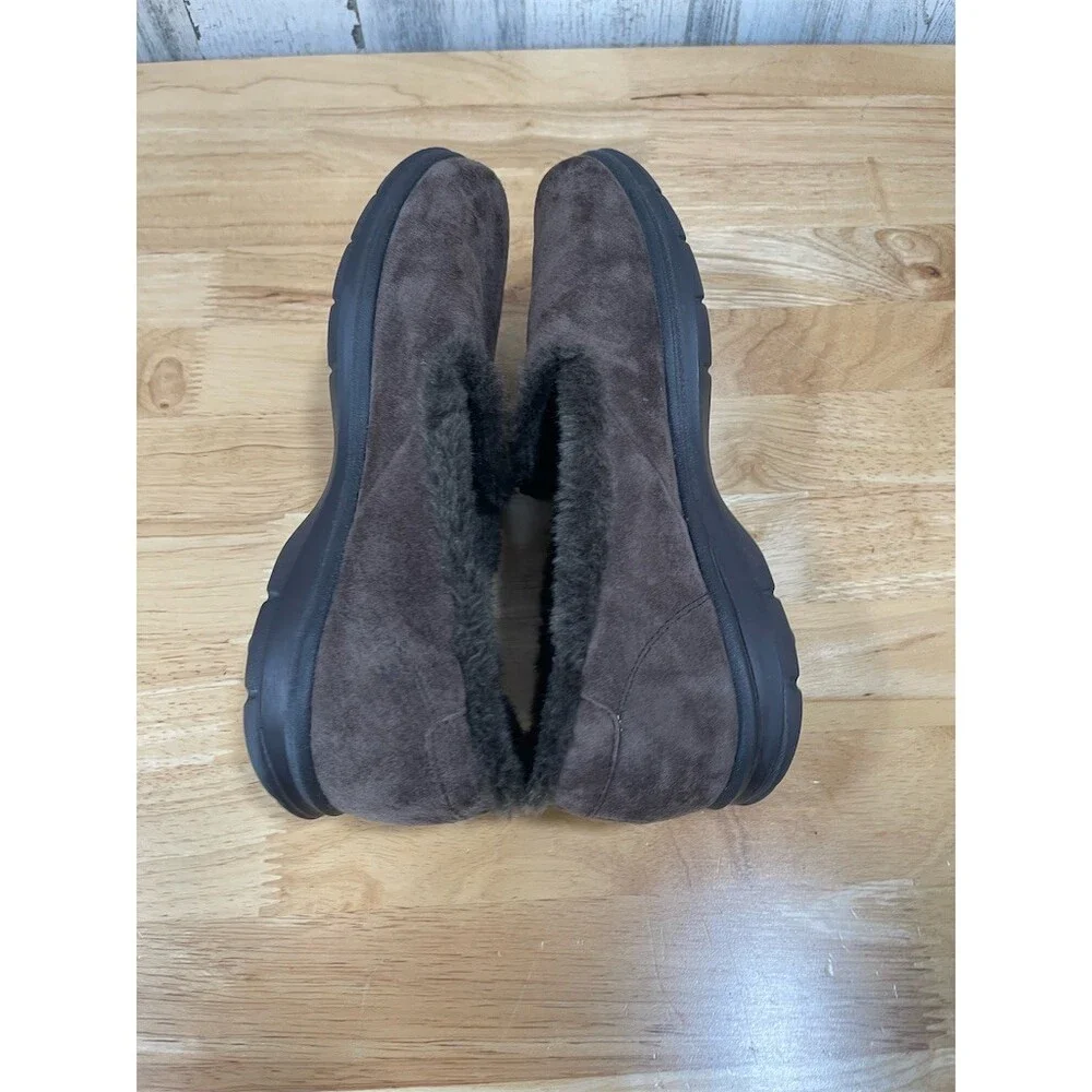 Skechers GO STEP Velvety Womens Slip-On Shoes Chocolate Brown Size 10 Cozy